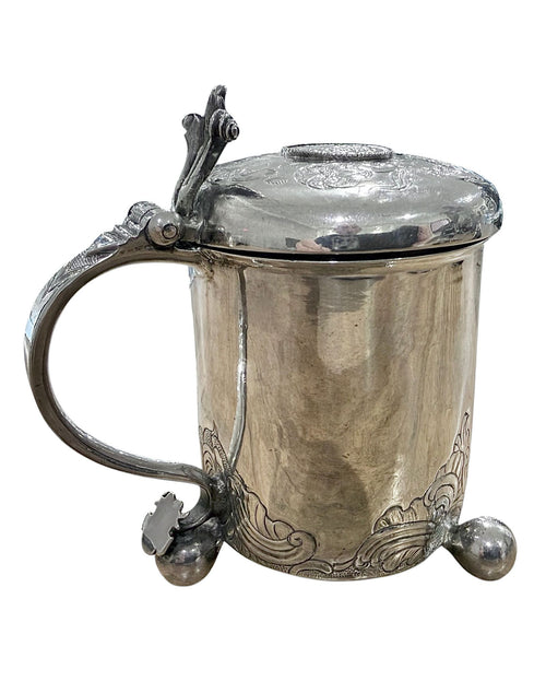 17th Century Scandinavian Silver PEG TANKARD, c, 1660s.