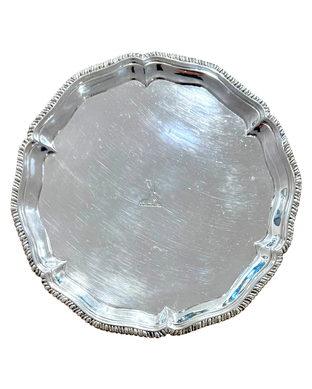 Sterling Silver Waiter. London 1766. Makers: Poss. Thomas Hannam or Hammond & John Green.
