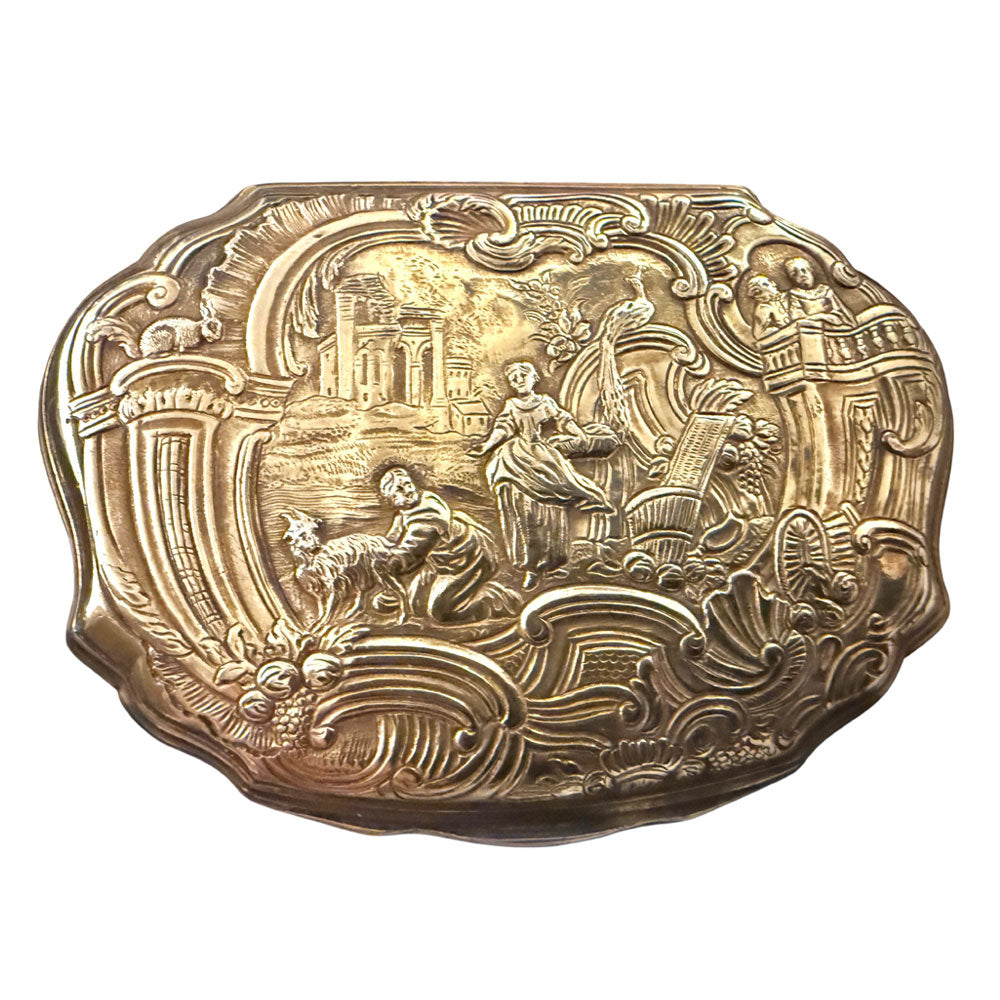 18th century French Silver Gilt Snuff Box, Paris 1736.