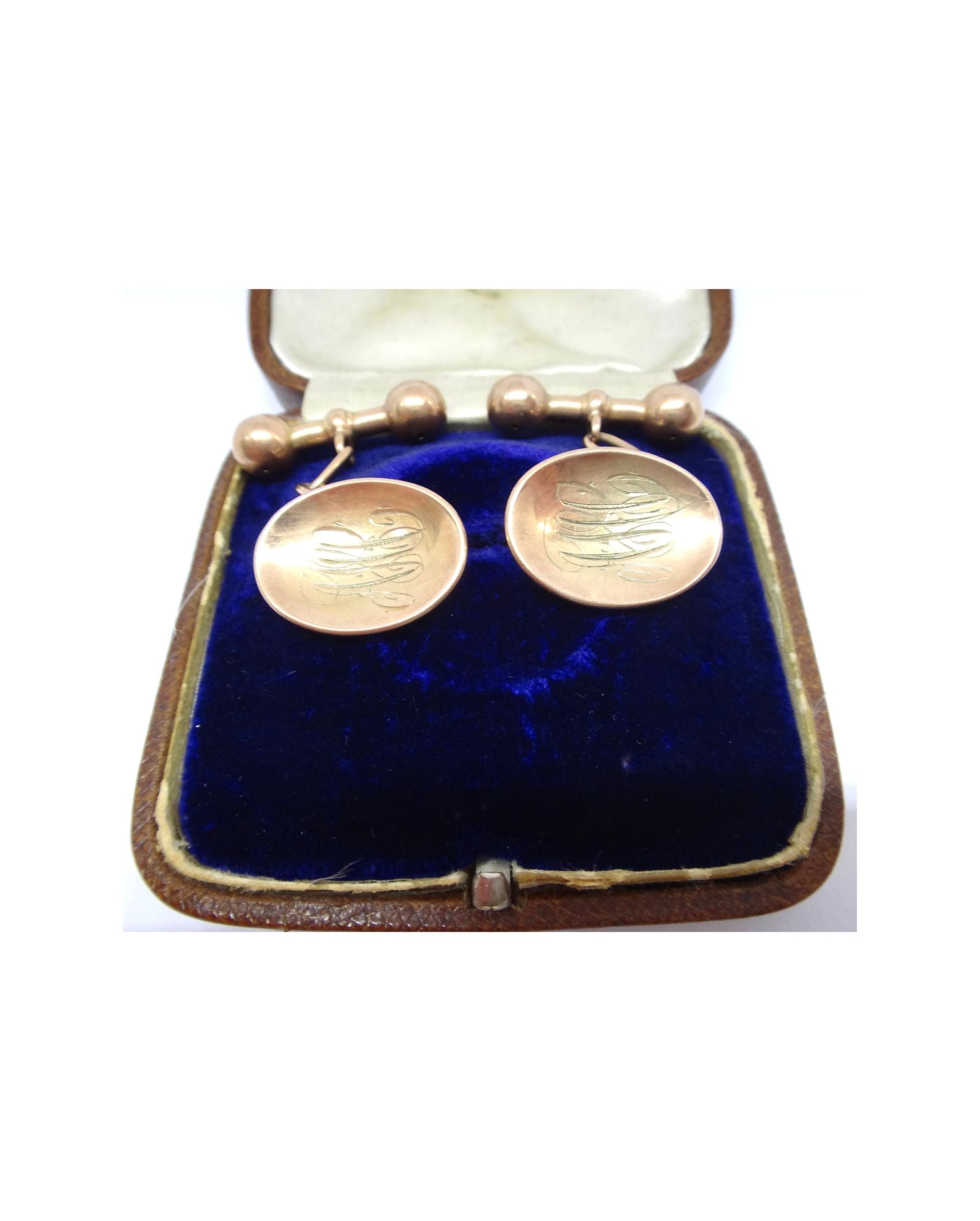 Antique Australian Made 9CT Rose GOLD Cufflinks.