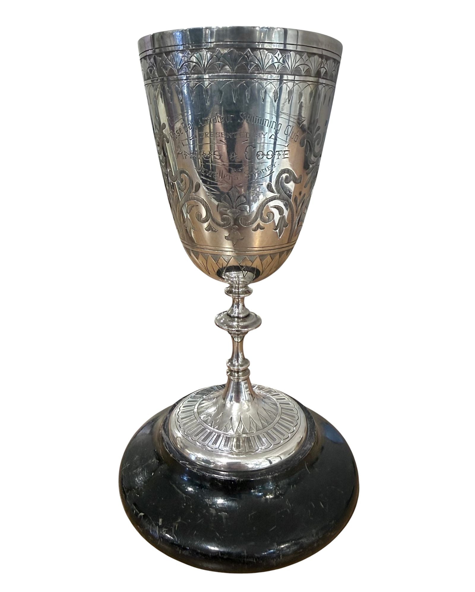 Australian Presentation Sterling Silver Goblet, London 1875.