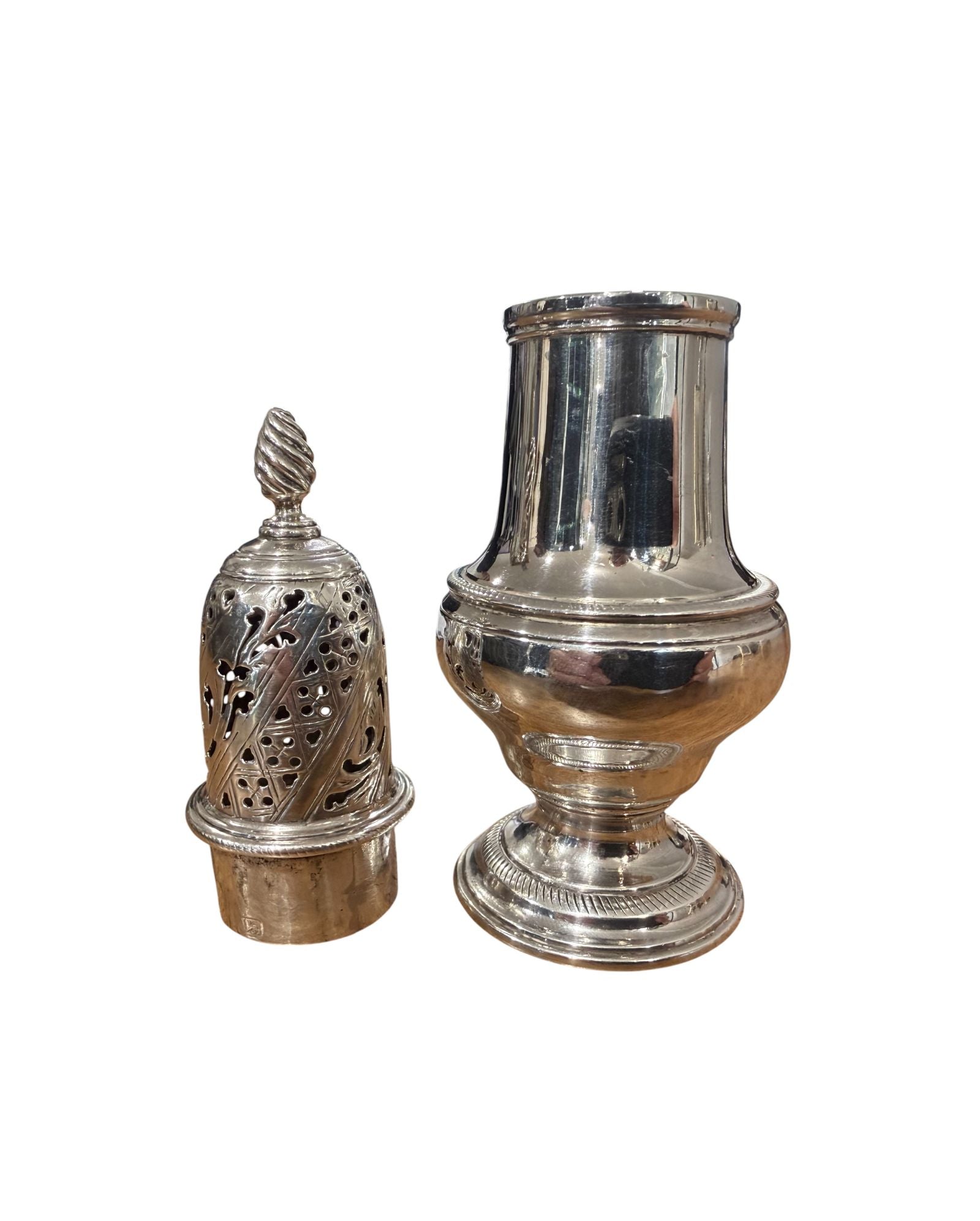 George III Sterling Silver Pepper Castor, London 1762.