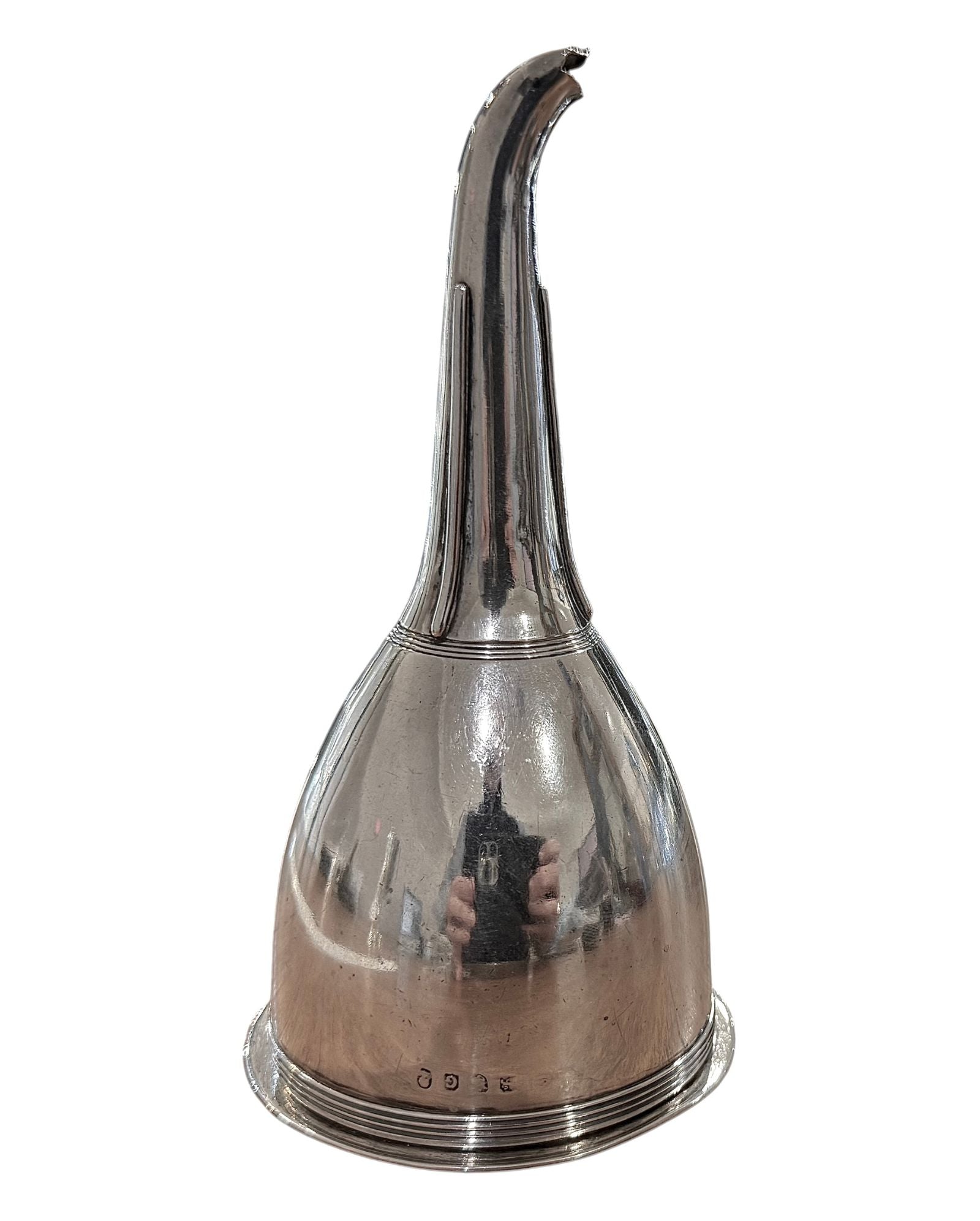 Georgian Sterling Silver Wine Funnel, London, 1802.