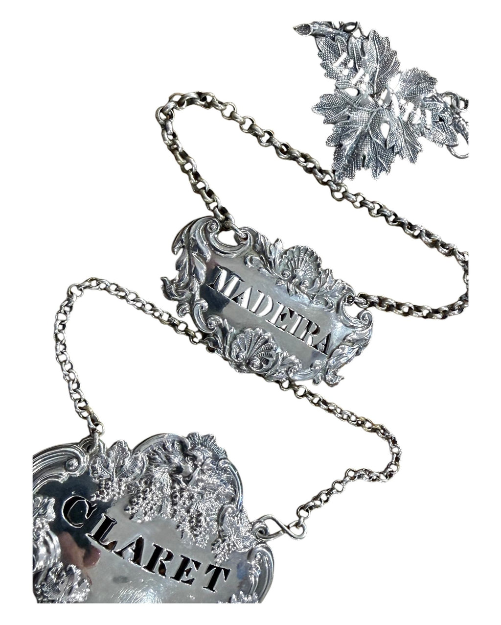 Victorian Sterling Silver Bottle Tickets