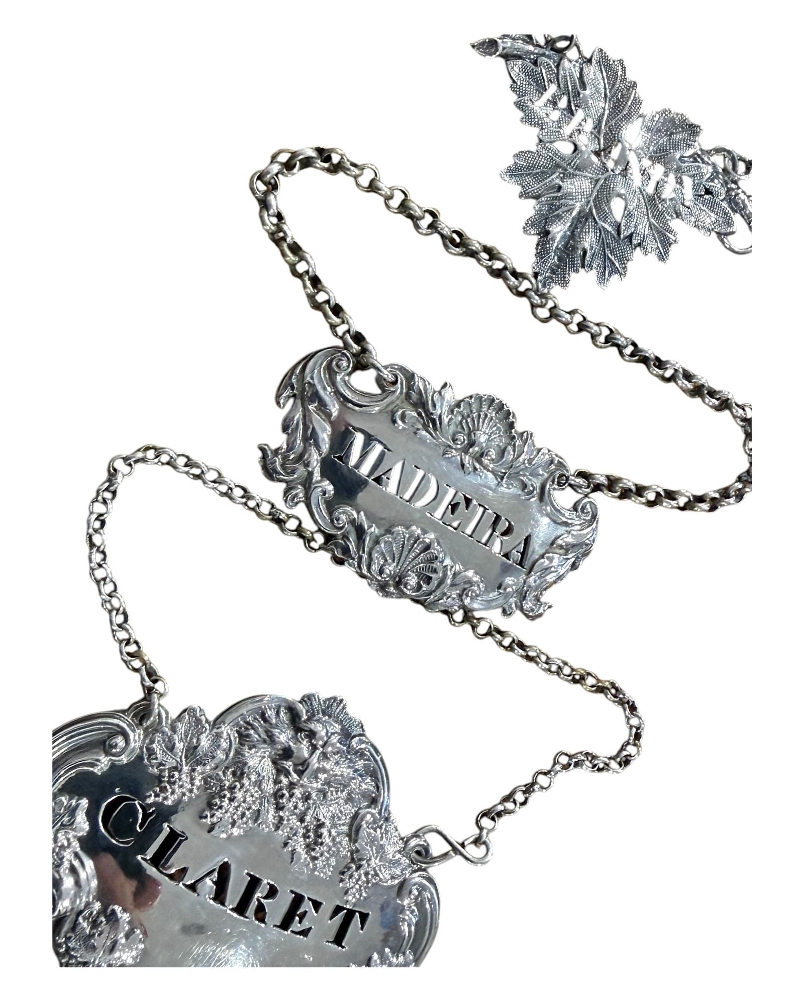 Victorian Sterling Silver Bottle Tickets