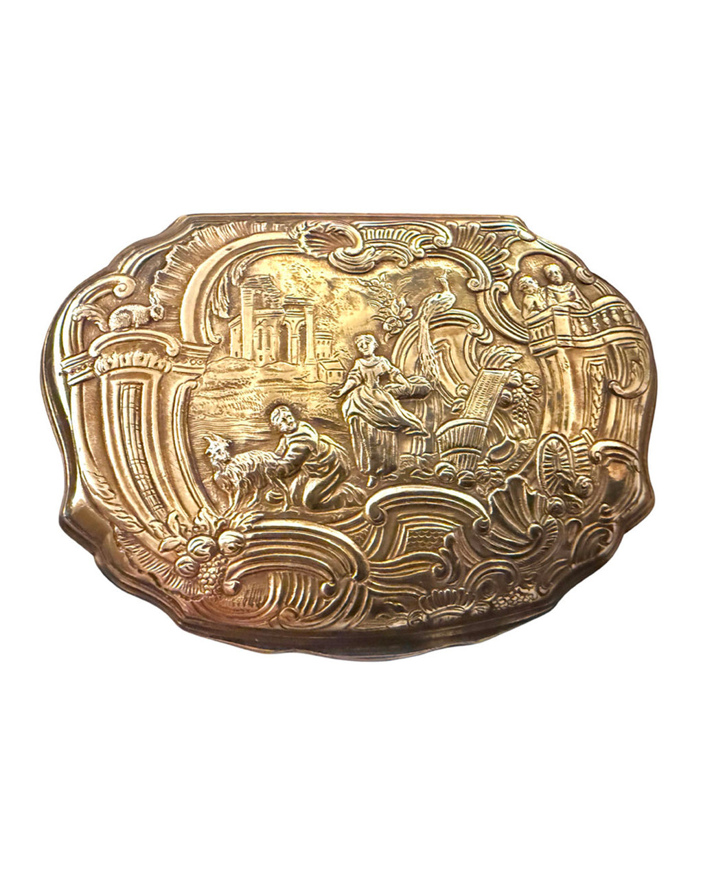 18th century French Silver Gilt Snuff Box, Paris 1736.