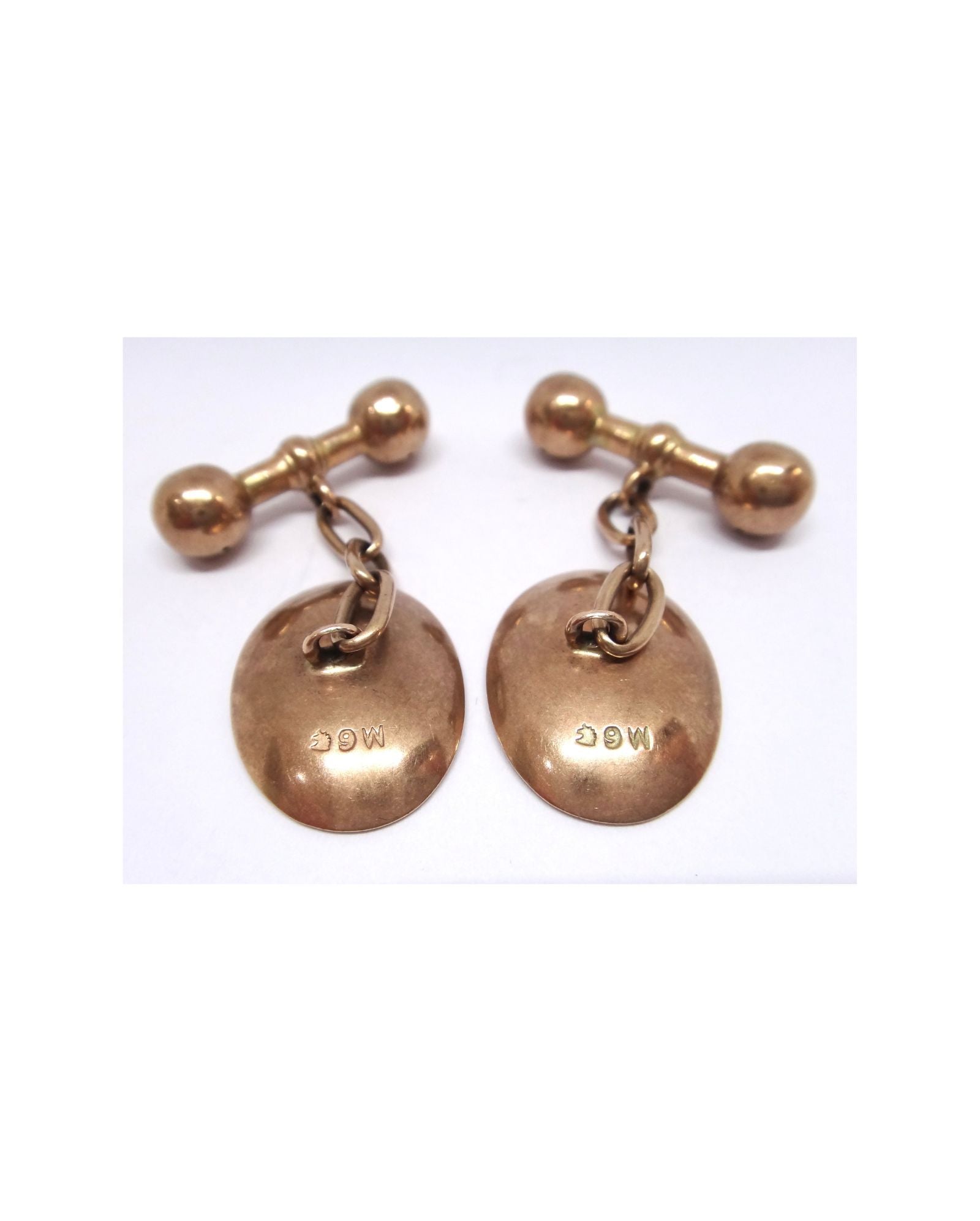 Antique Australian Made 9CT Rose GOLD Cufflinks.