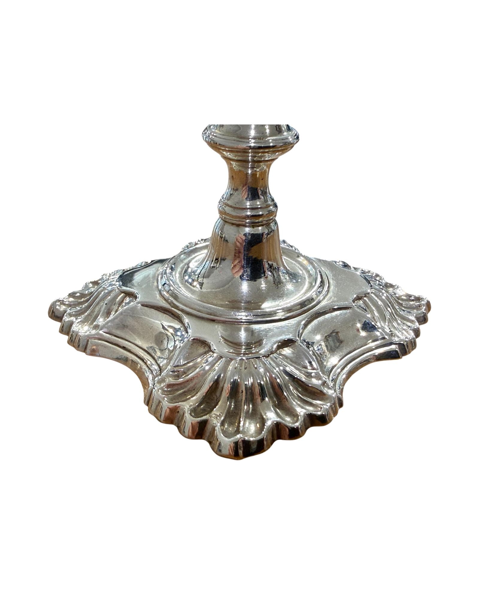 George II Sterling Silver Taperstick, London, 1752.