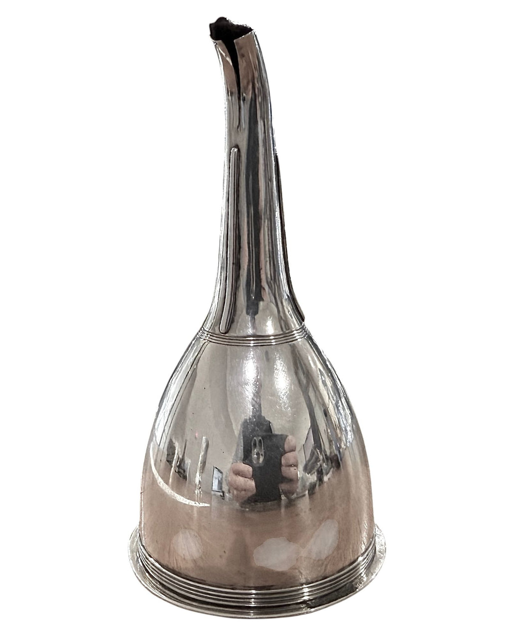 Georgian Sterling Silver Wine Funnel, London, 1802.