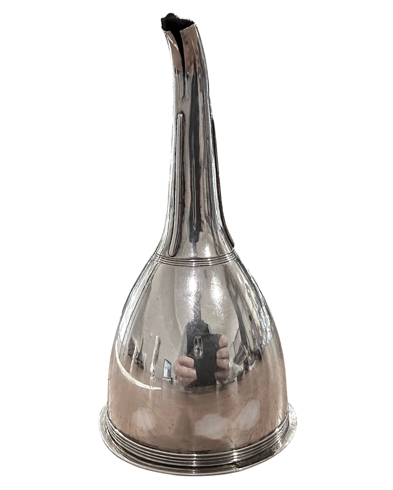 Georgian Sterling Silver Wine Funnel, London, 1802.