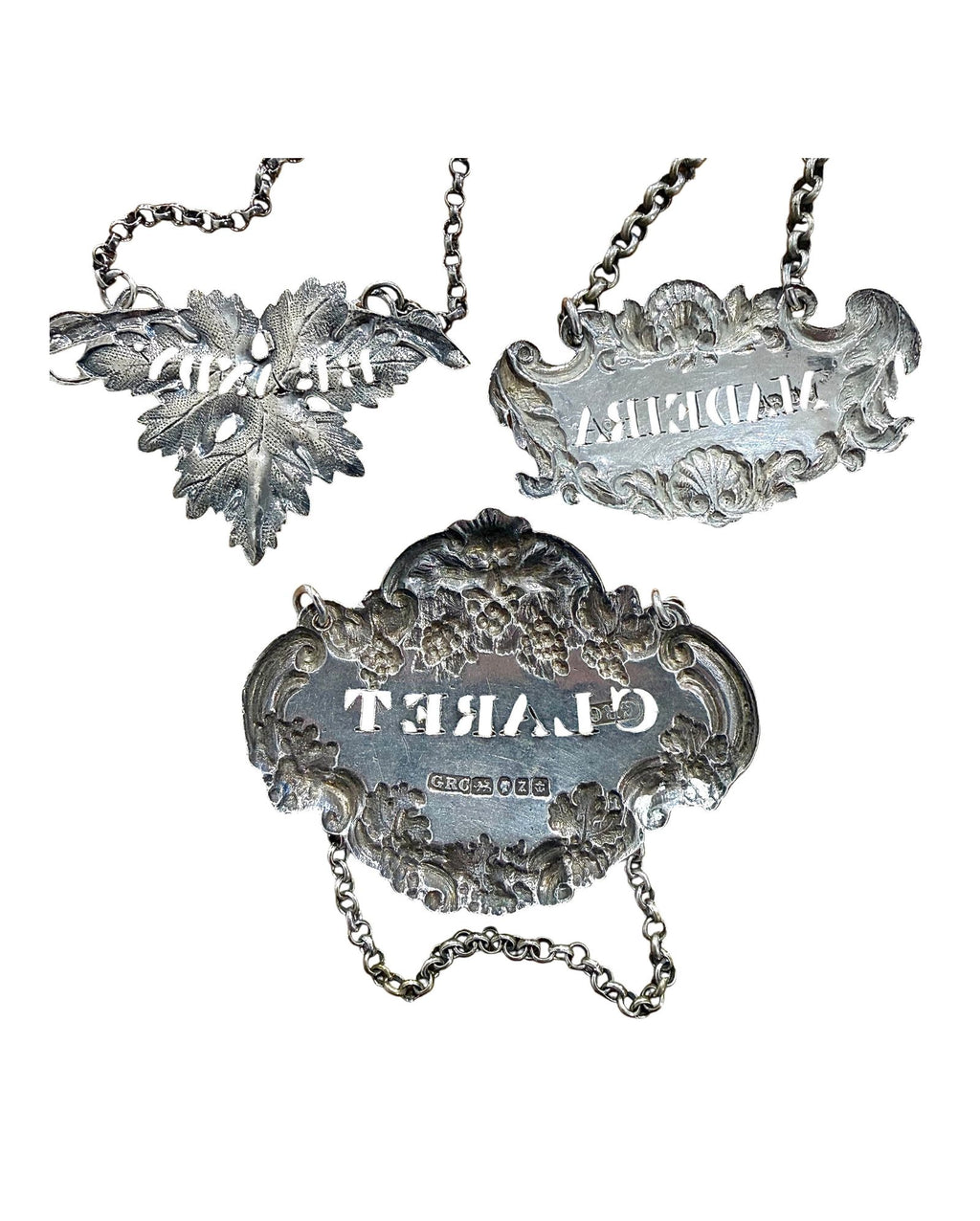 Victorian Sterling Silver Bottle Tickets