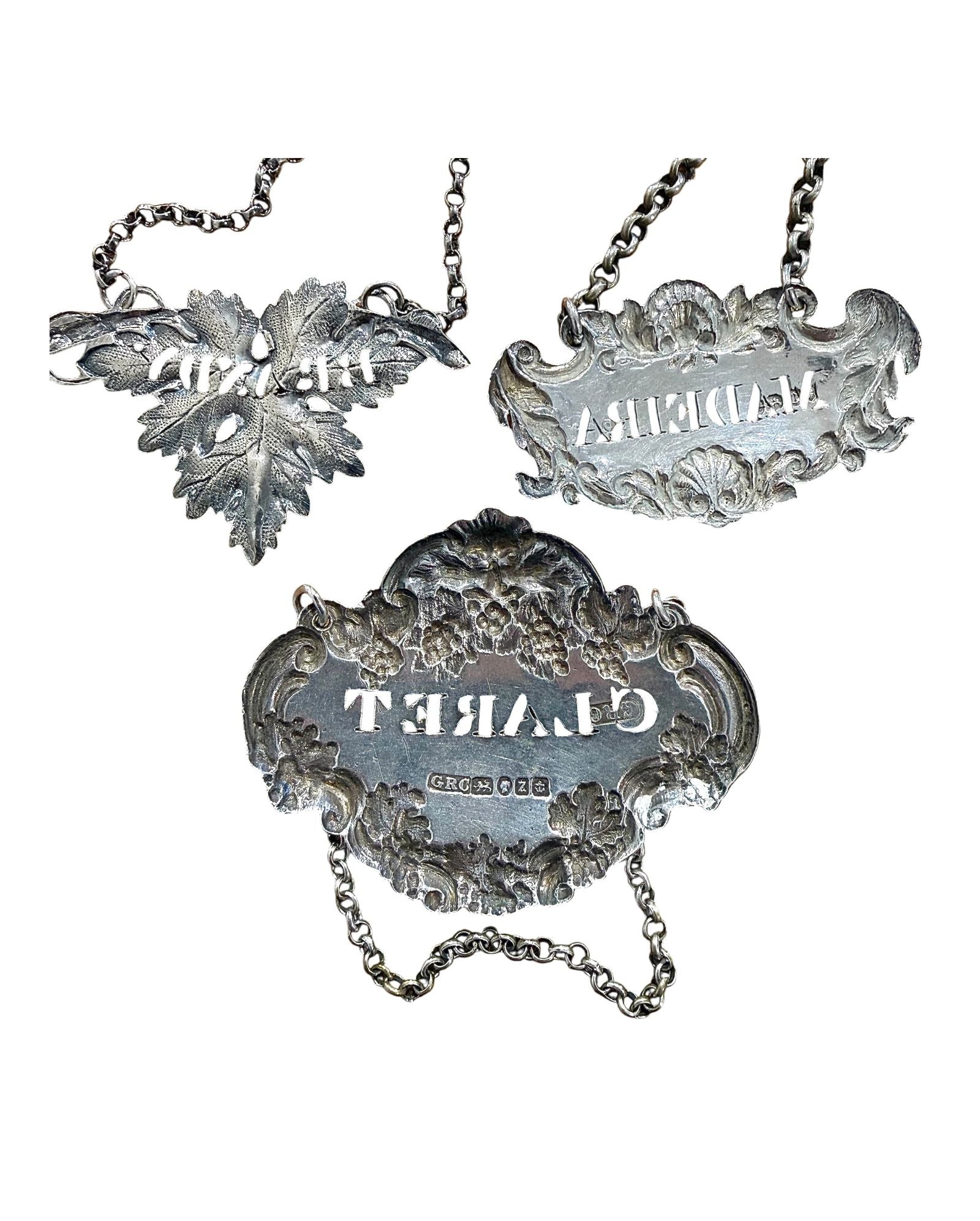 Victorian Sterling Silver Bottle Tickets