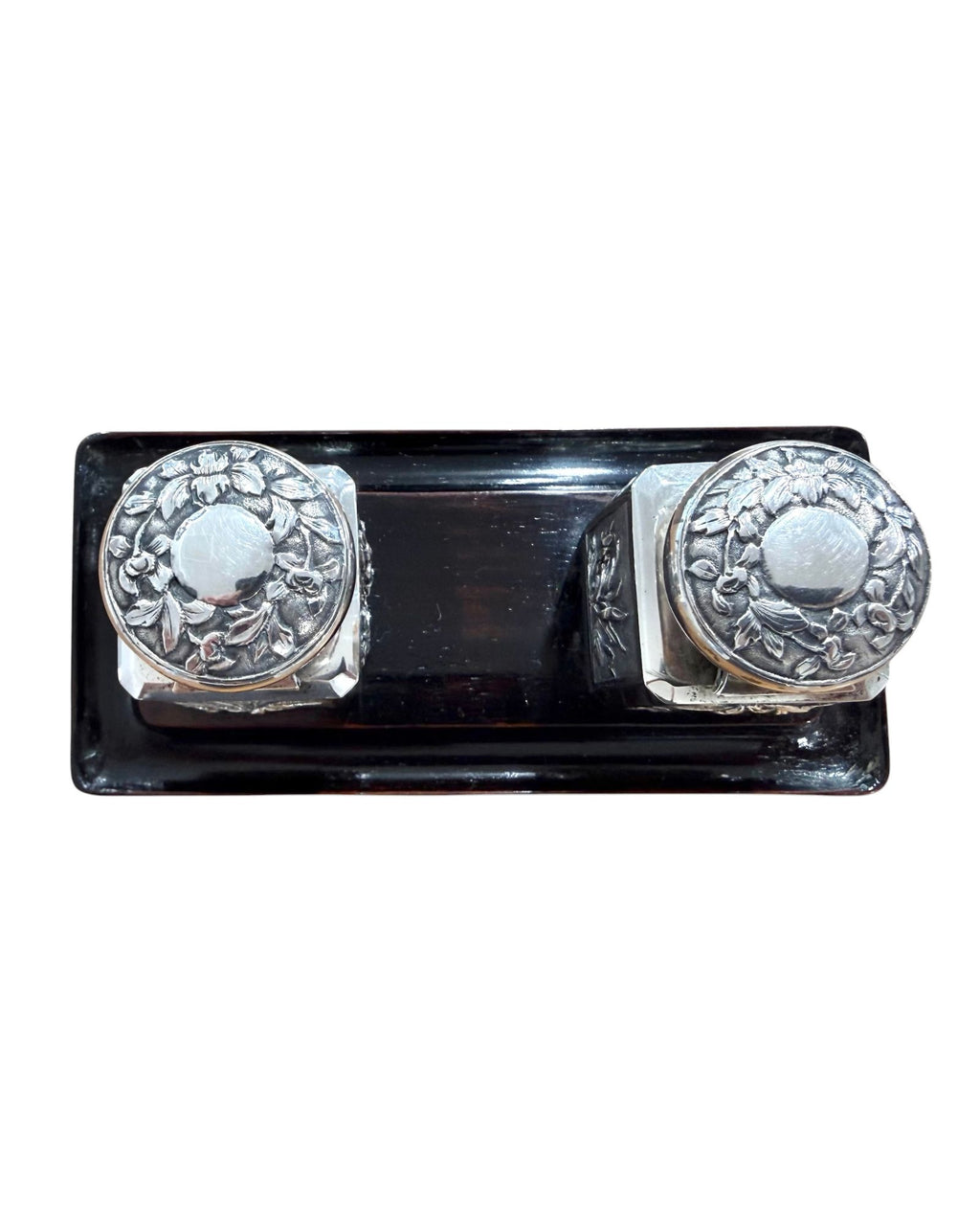 19th Century Chinese Export Silver Inkstand, Shanghai, c, 1890.