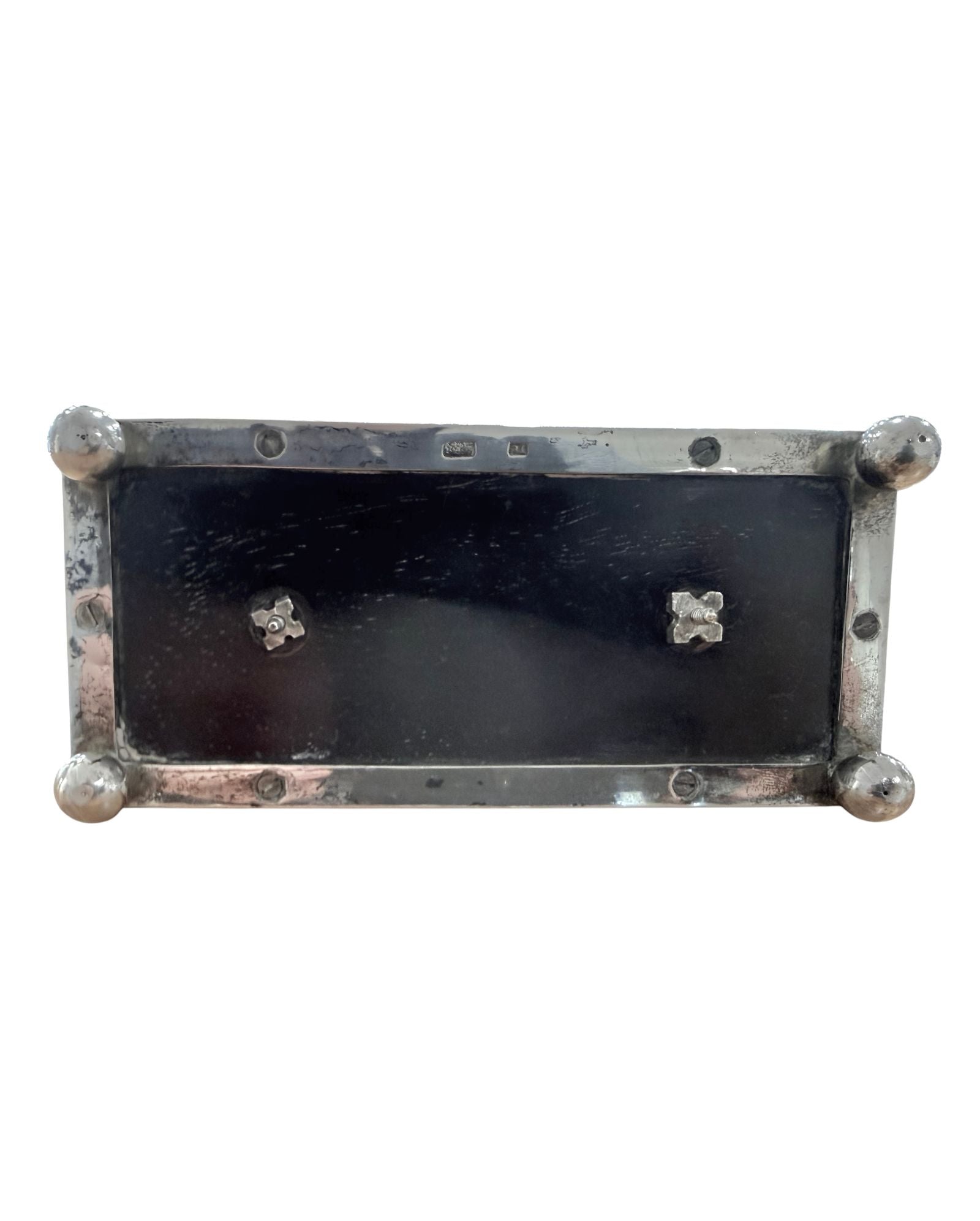 19th Century Chinese Export Silver Inkstand, Shanghai, c, 1890.