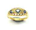 ANTIQUE 18ct Yellow Gold, Sapphire & Diamond Ring - Birmingham, 1915