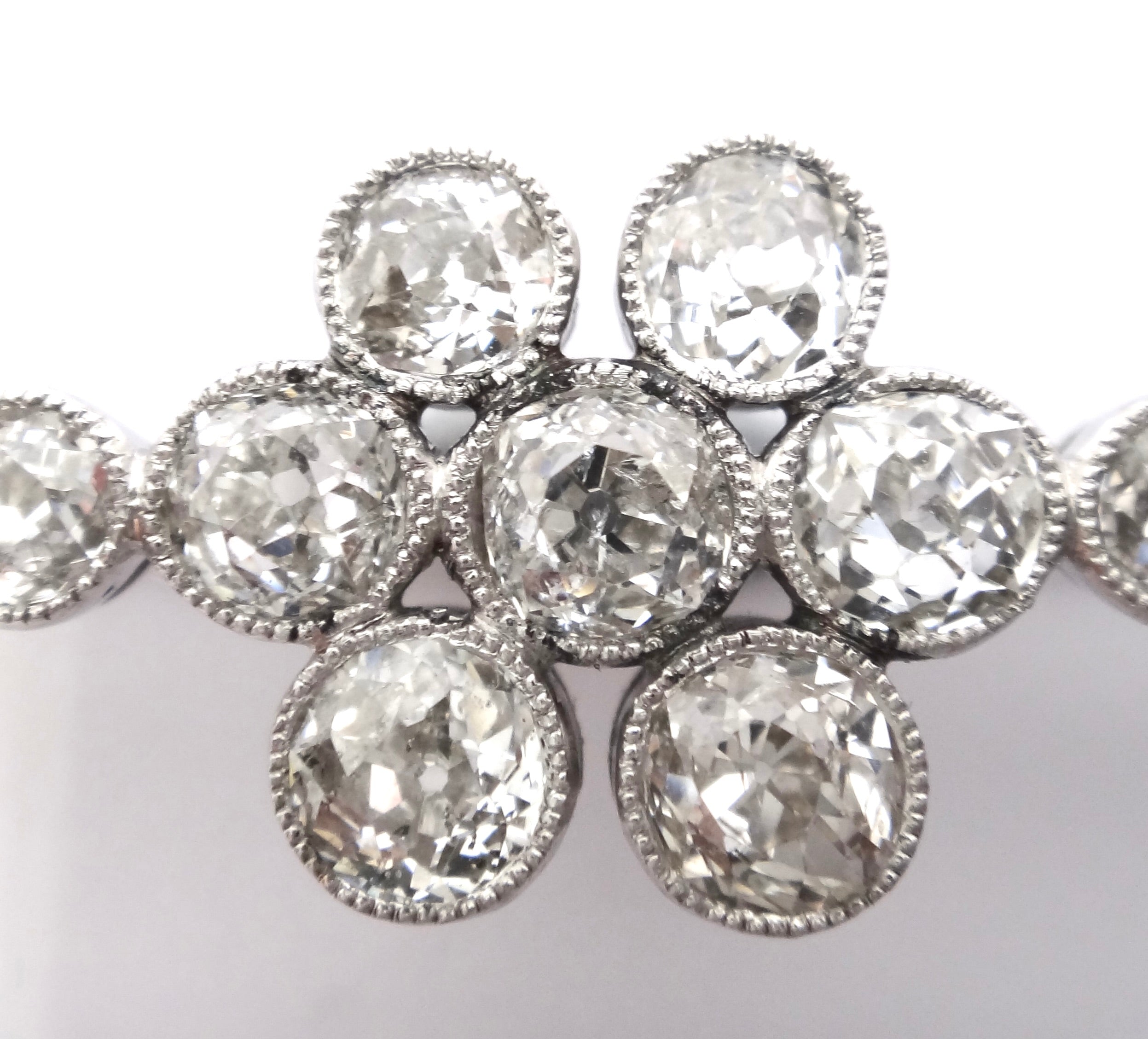 ANTIQUE Platinum & Diamond Bar Brooch c.1905 - VAL $17,000