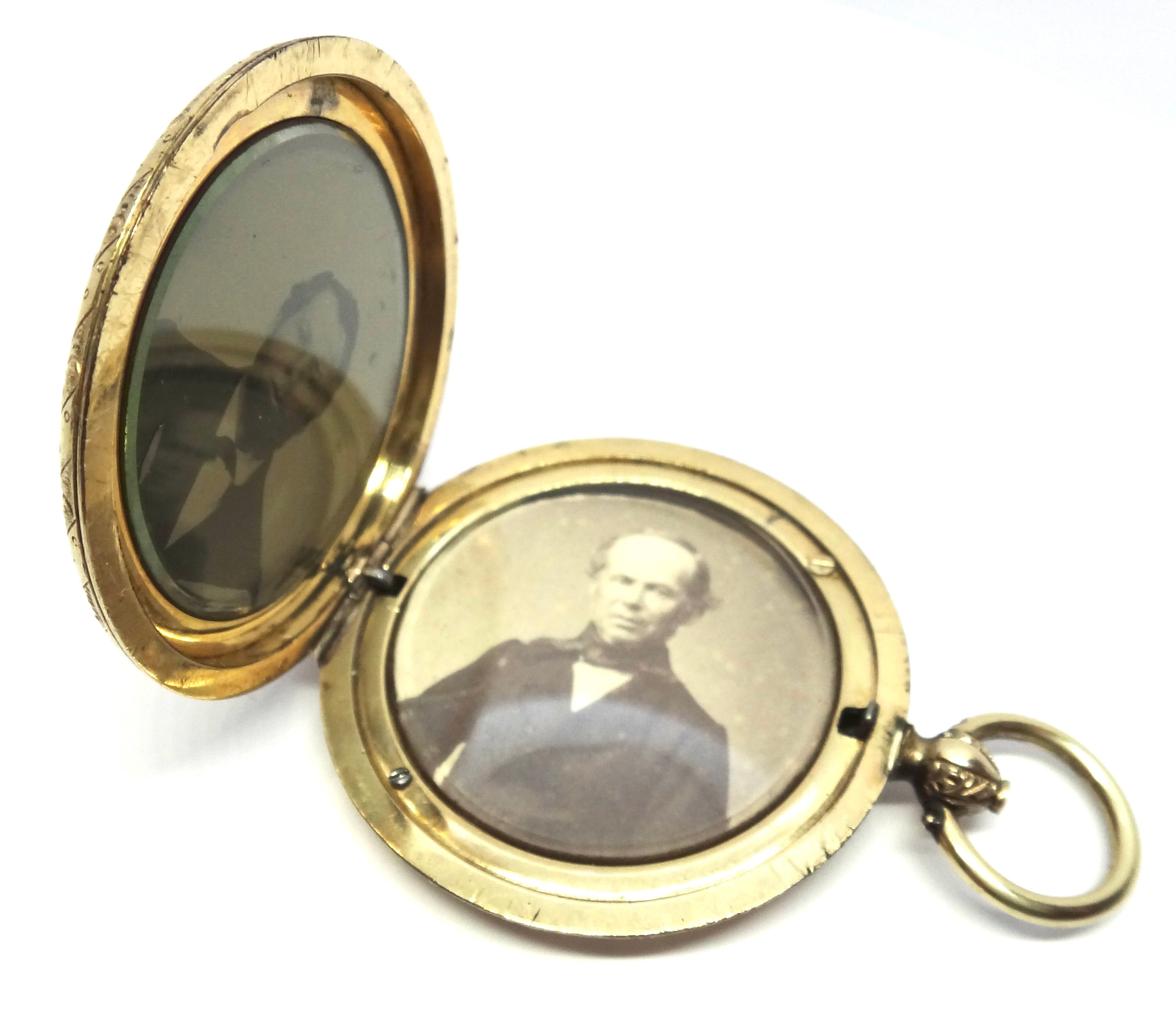 ANTIQUE 9ct Gold Pocket Watch Style Locket Pendant c.1880