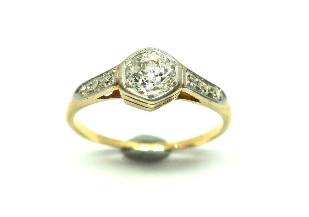 ANTIQUE 18ct Gold & Diamond Ring c.1900 - VAL $5,500