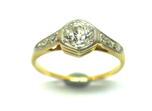 ANTIQUE 18ct Gold & Diamond Ring c.1900 - VAL $5,500