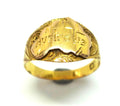 Australian Made ANTIQUE 9ct Gold Map Signet Ring c.1910