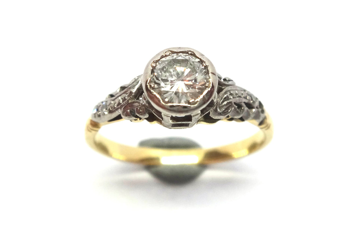 1940s 18ct Gold,Platinum & Diamond Ring - VAL $3,250
