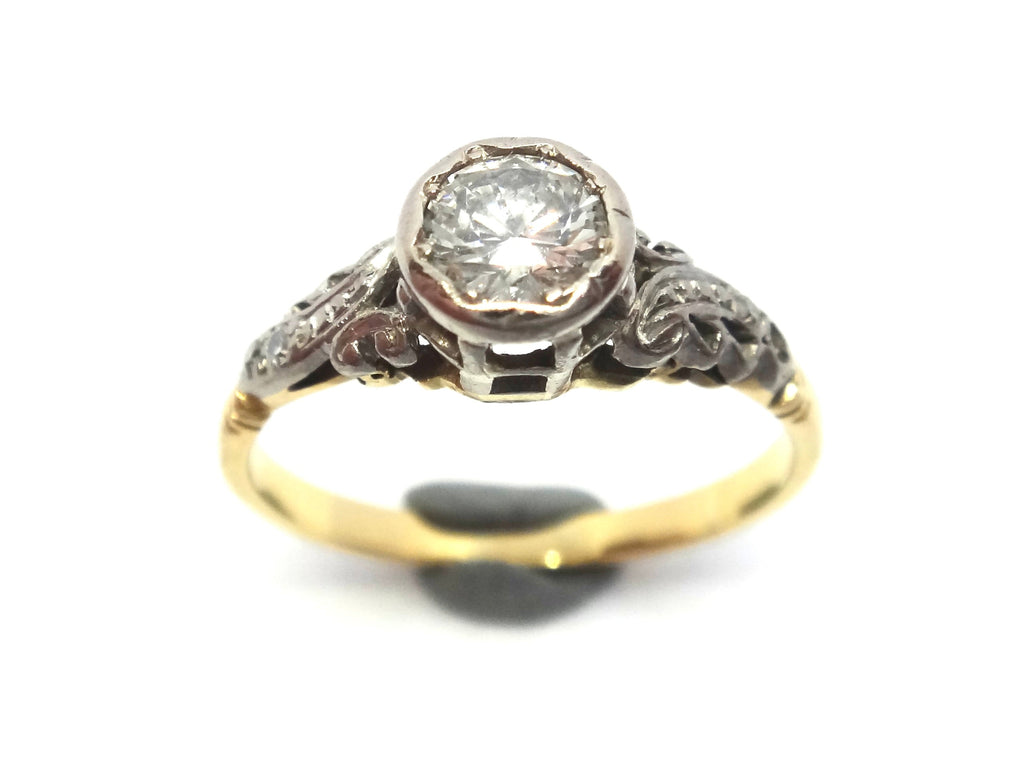 1940s 18ct Gold,Platinum & Diamond Ring - VAL $3,250