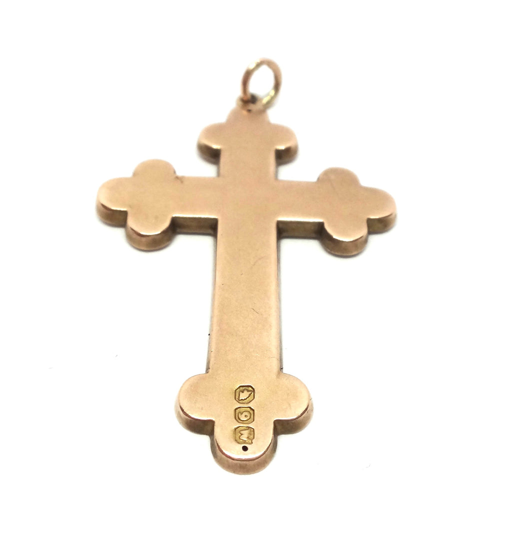 ANTIQUE 9ct Gold Ornate Cross Pendant - Willis of Melbourne