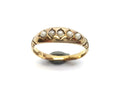 ANTIQUE 15ct Yellow Gold & Pearl Line Ring c.1900