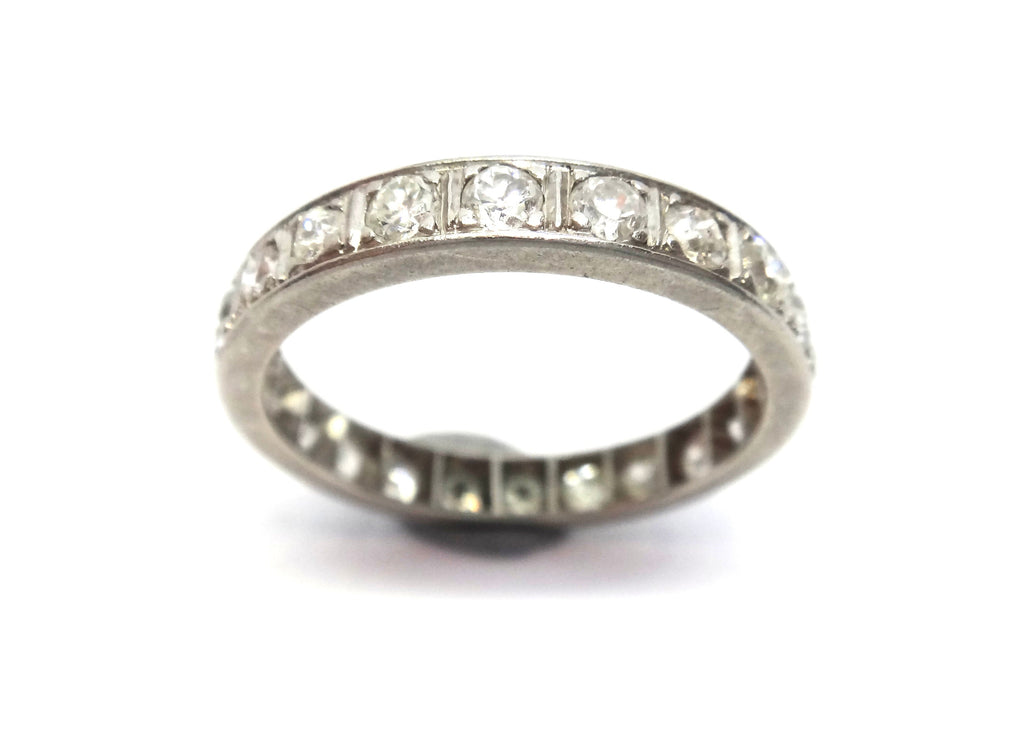 ART DECO Platinum & Diamond Full Eternity Ring c.1920 - VAL $6,500