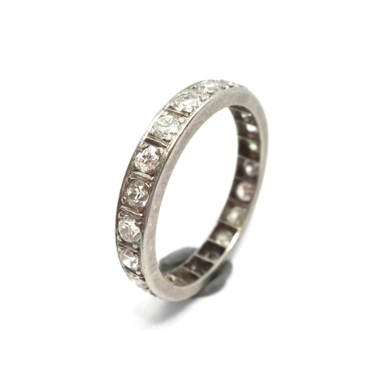 ART DECO Platinum & Diamond Full Eternity Ring c.1920 - VAL $6,500
