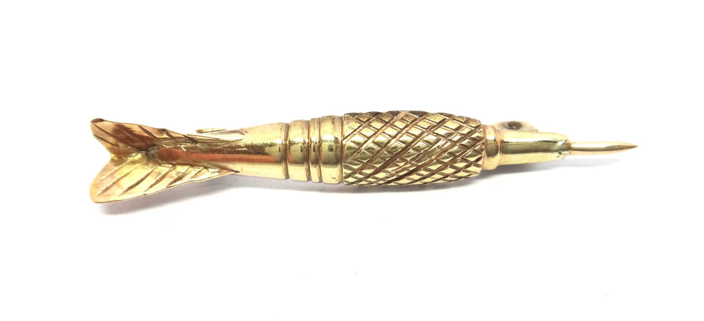 Pair of Antique 9ct Yellow Gold DART Brooches c.1900