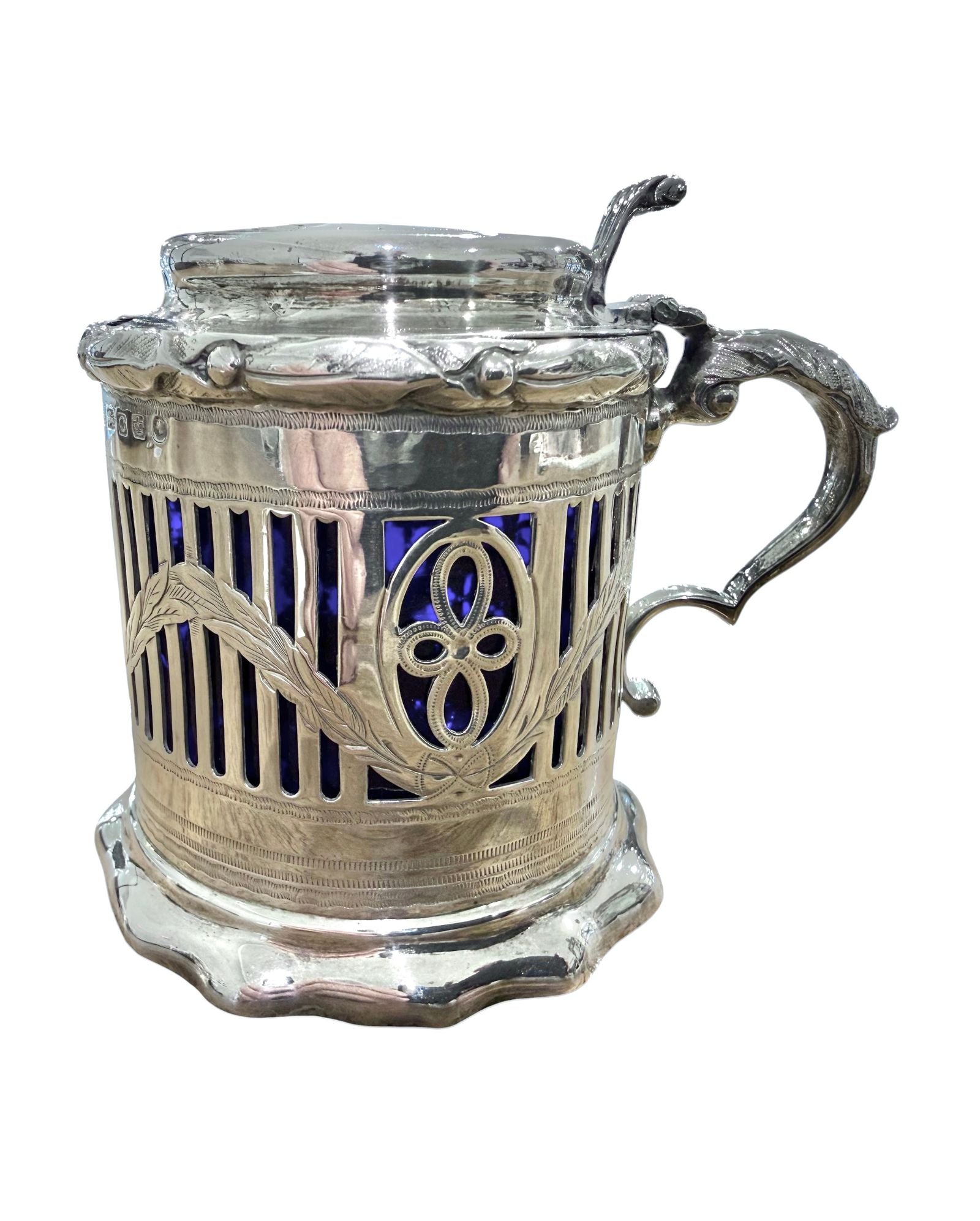 Early Victorian Sterling Silver Mustard Pot, Sheffield 1857.