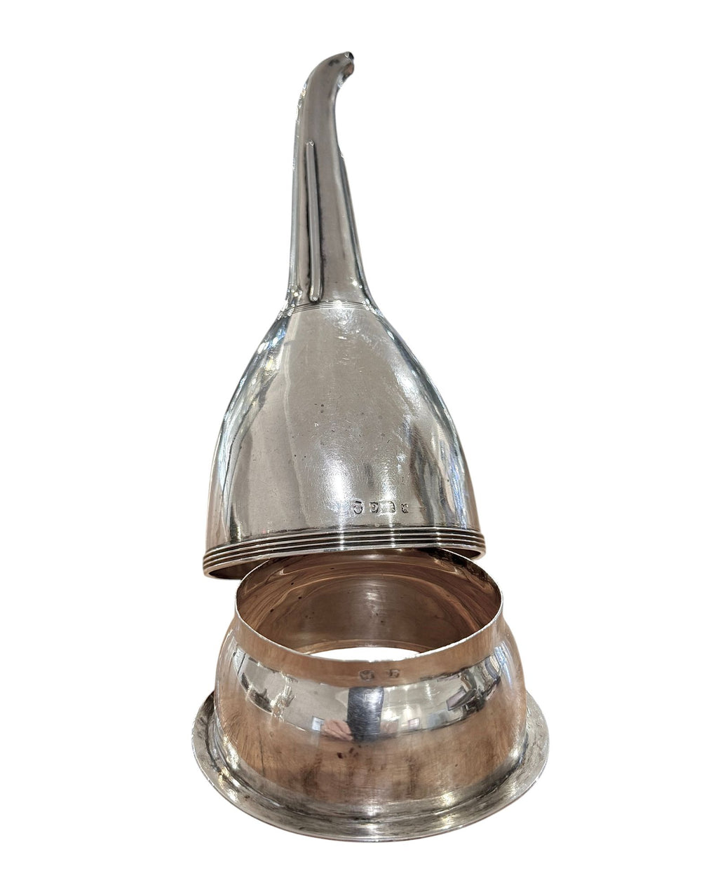 Georgian Sterling Silver Wine Funnel, London, 1802.