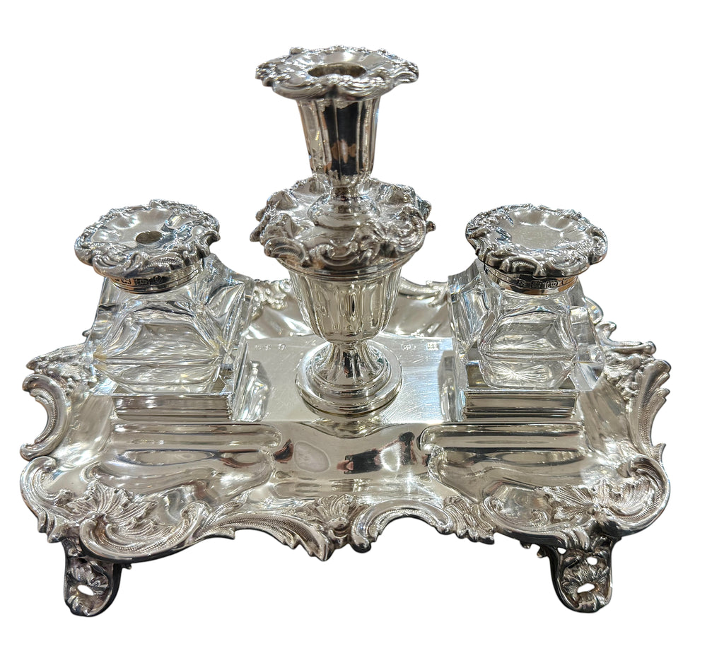 Sterling Silver Inkstand, Sheffield 1839, Maker, Henry Wilkinson & Co.
