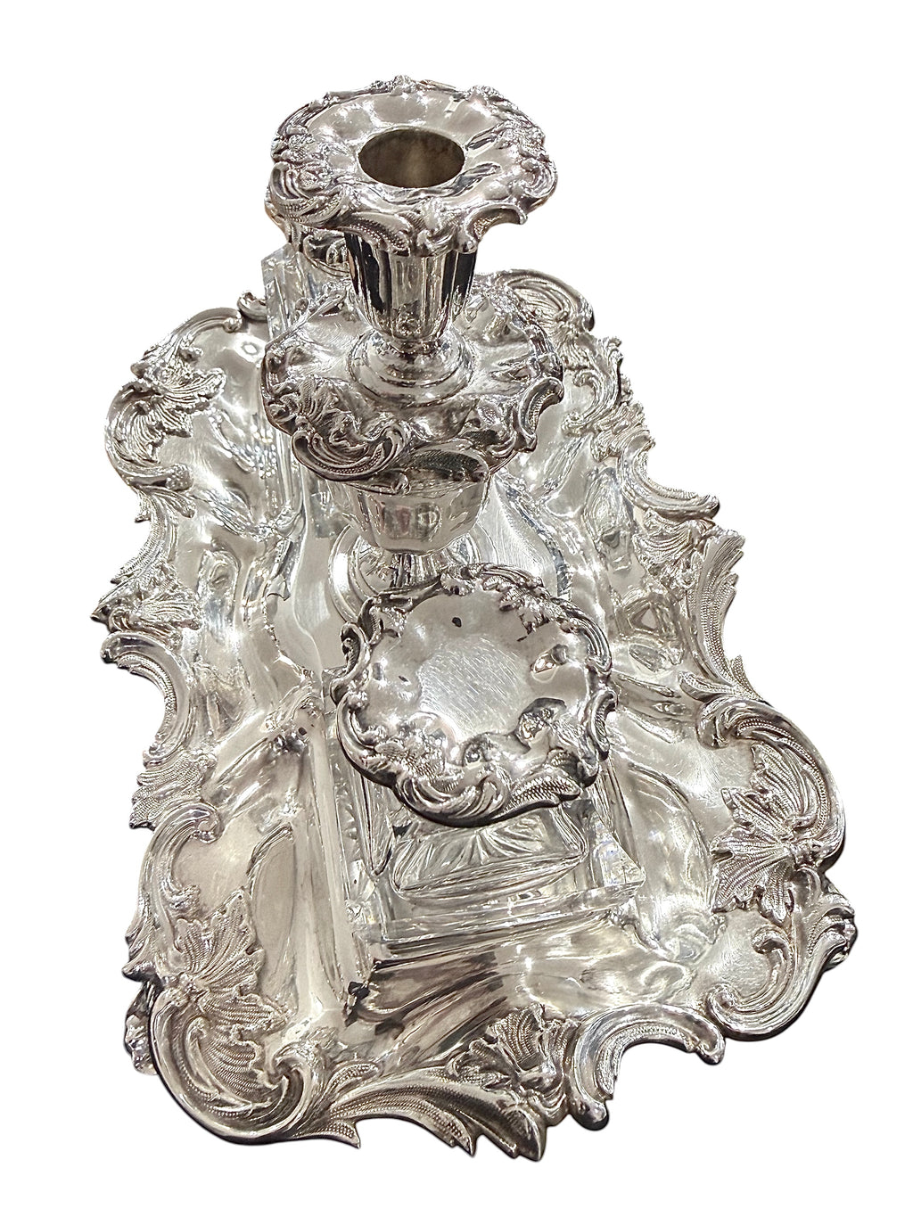 Sterling Silver Inkstand, Sheffield 1839, Maker, Henry Wilkinson & Co.