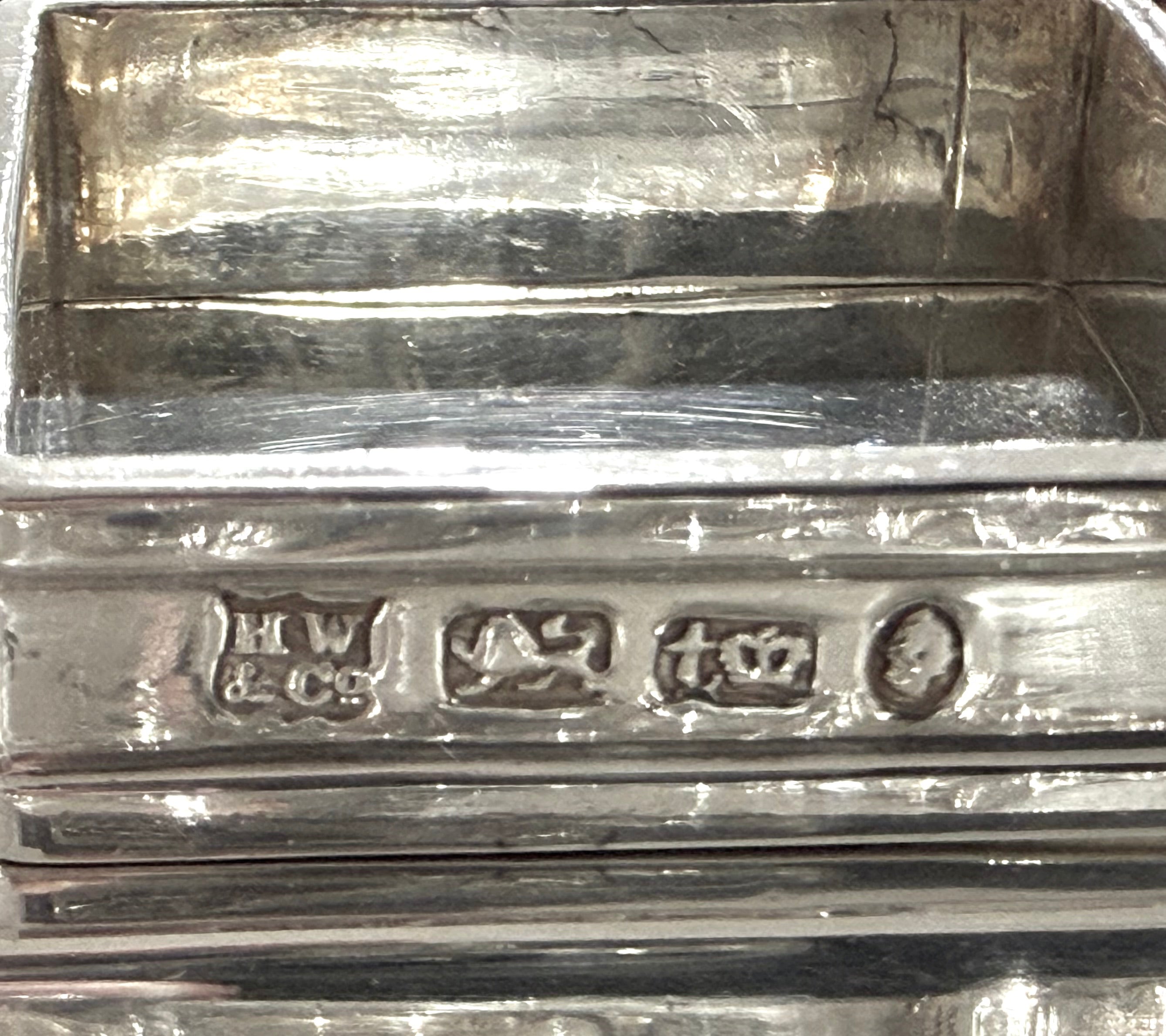 Sterling Silver Inkstand, Sheffield 1839, Maker, Henry Wilkinson & Co.