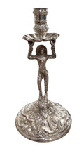 Victorian Sterling Silver Harlequin Taperstick. London 1872. Henry Holland