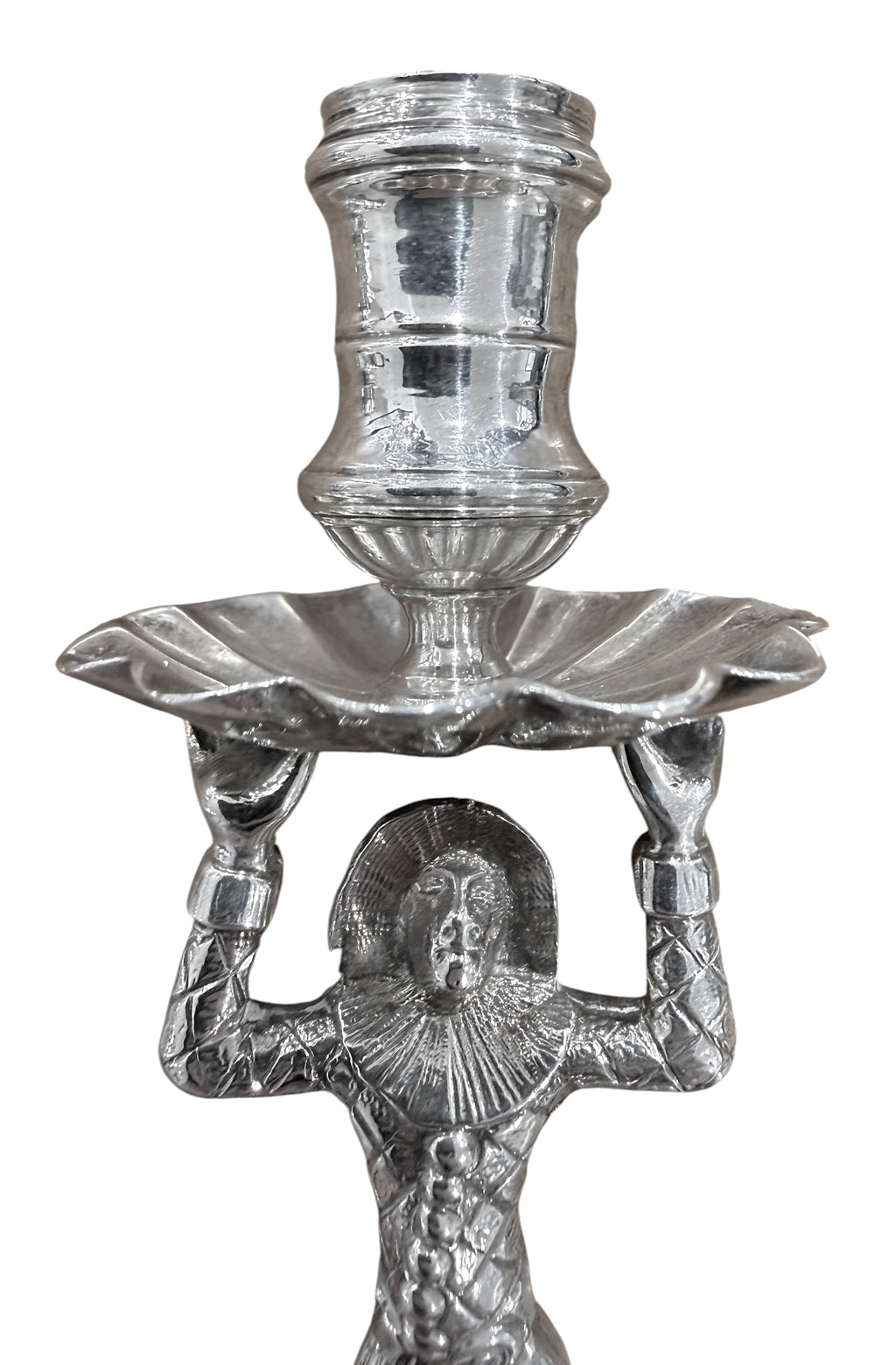 Victorian Sterling Silver Harlequin Taperstick. London 1872. Henry Holland