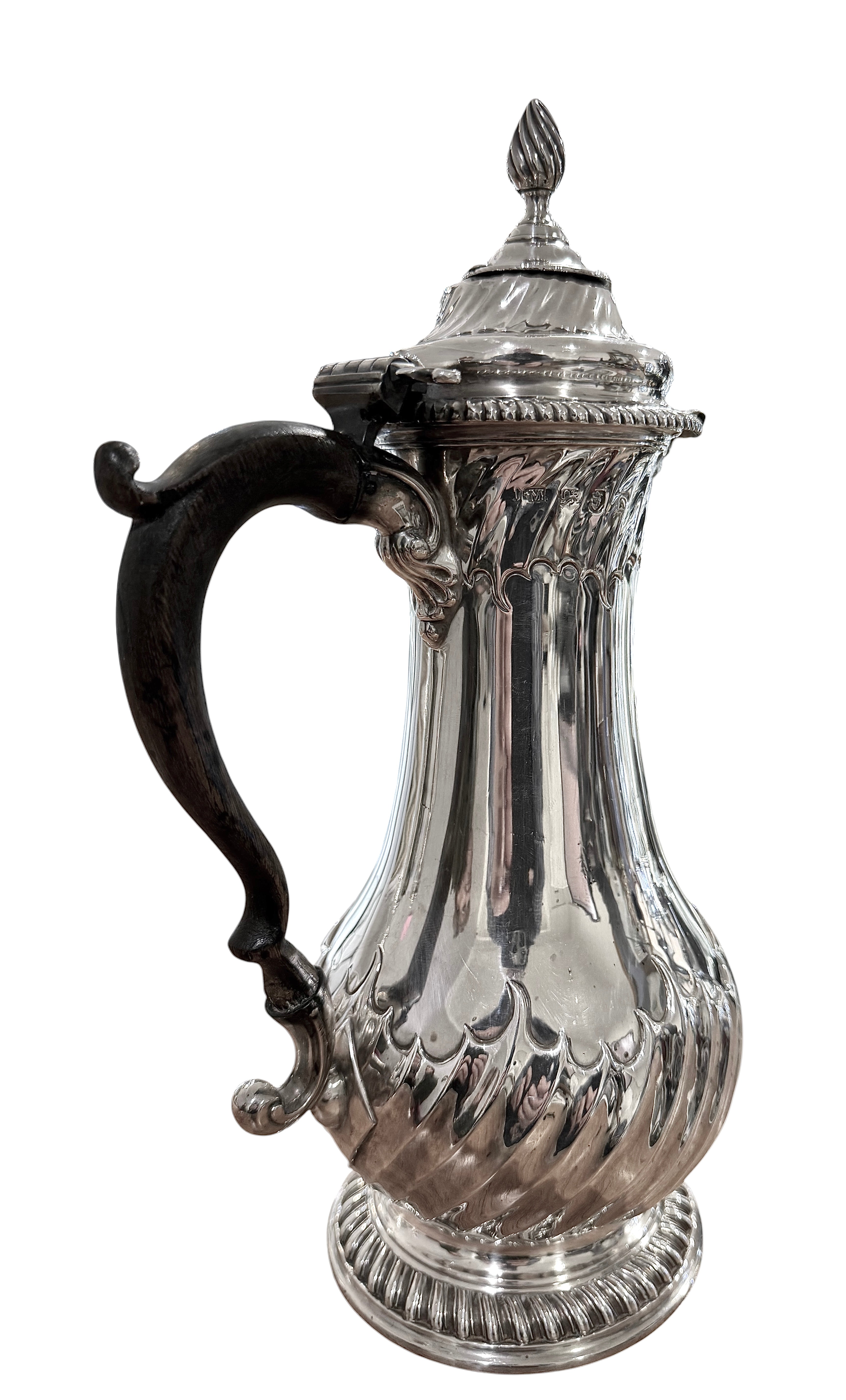 George III Sterling Silver Chocolate Pot. London 1769. Maker: IM.