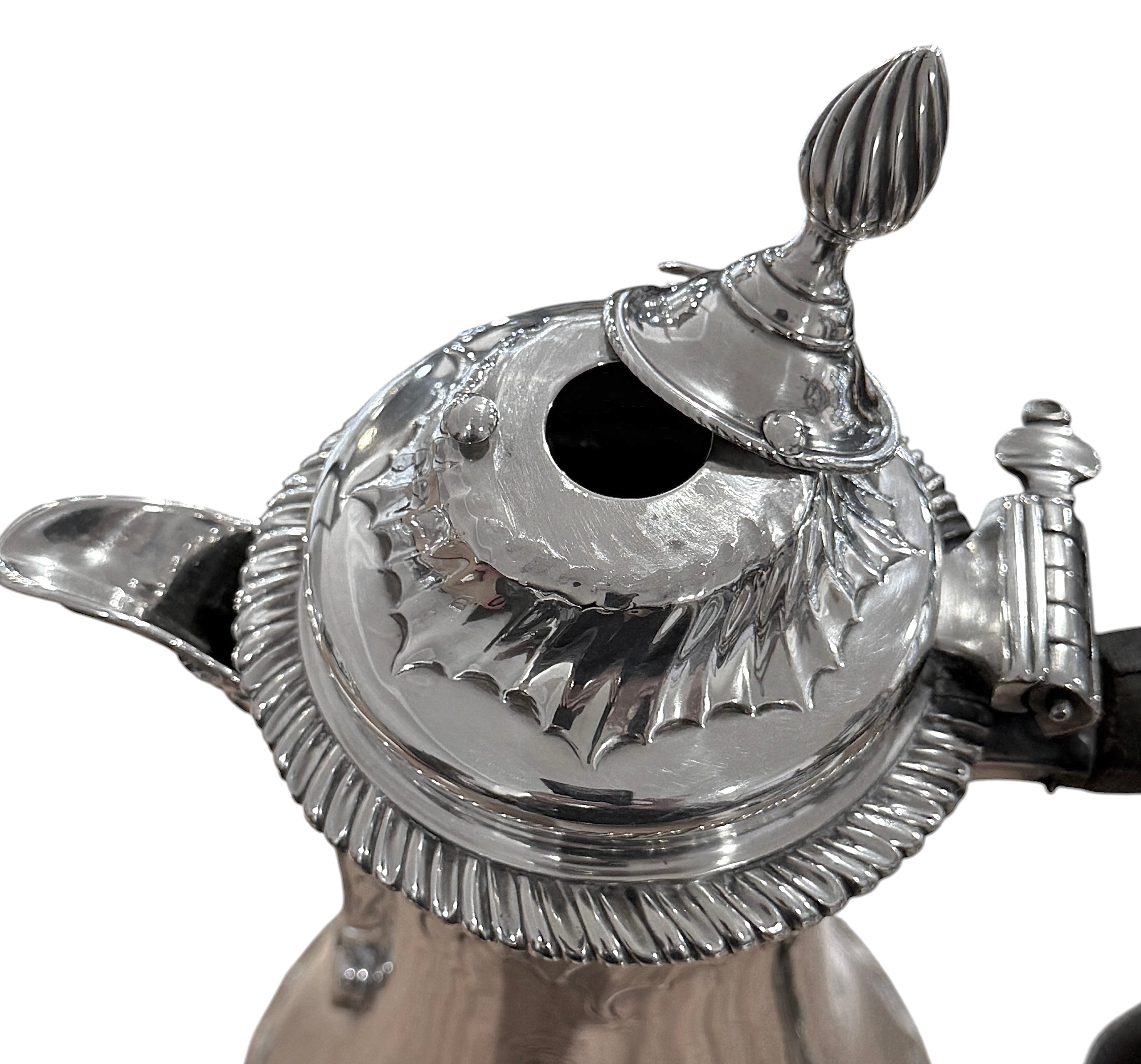 George III Sterling Silver Chocolate Pot. London 1769. Maker: IM.