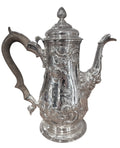 Fine George II Sterling Silver Coffee Pot. London 1751. Benjamin Gignac