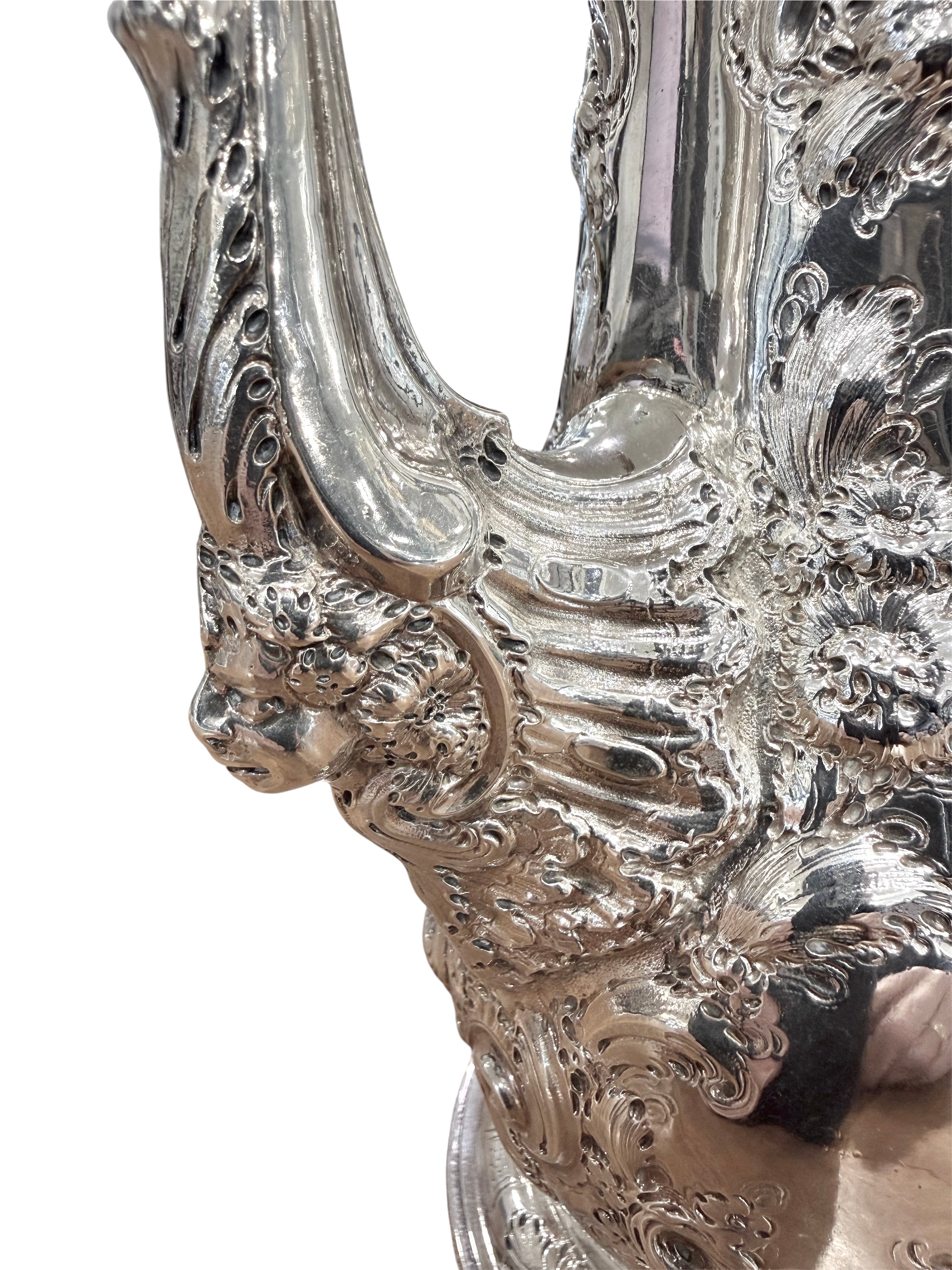 Fine George II Sterling Silver Coffee Pot. London 1751. Benjamin Gignac