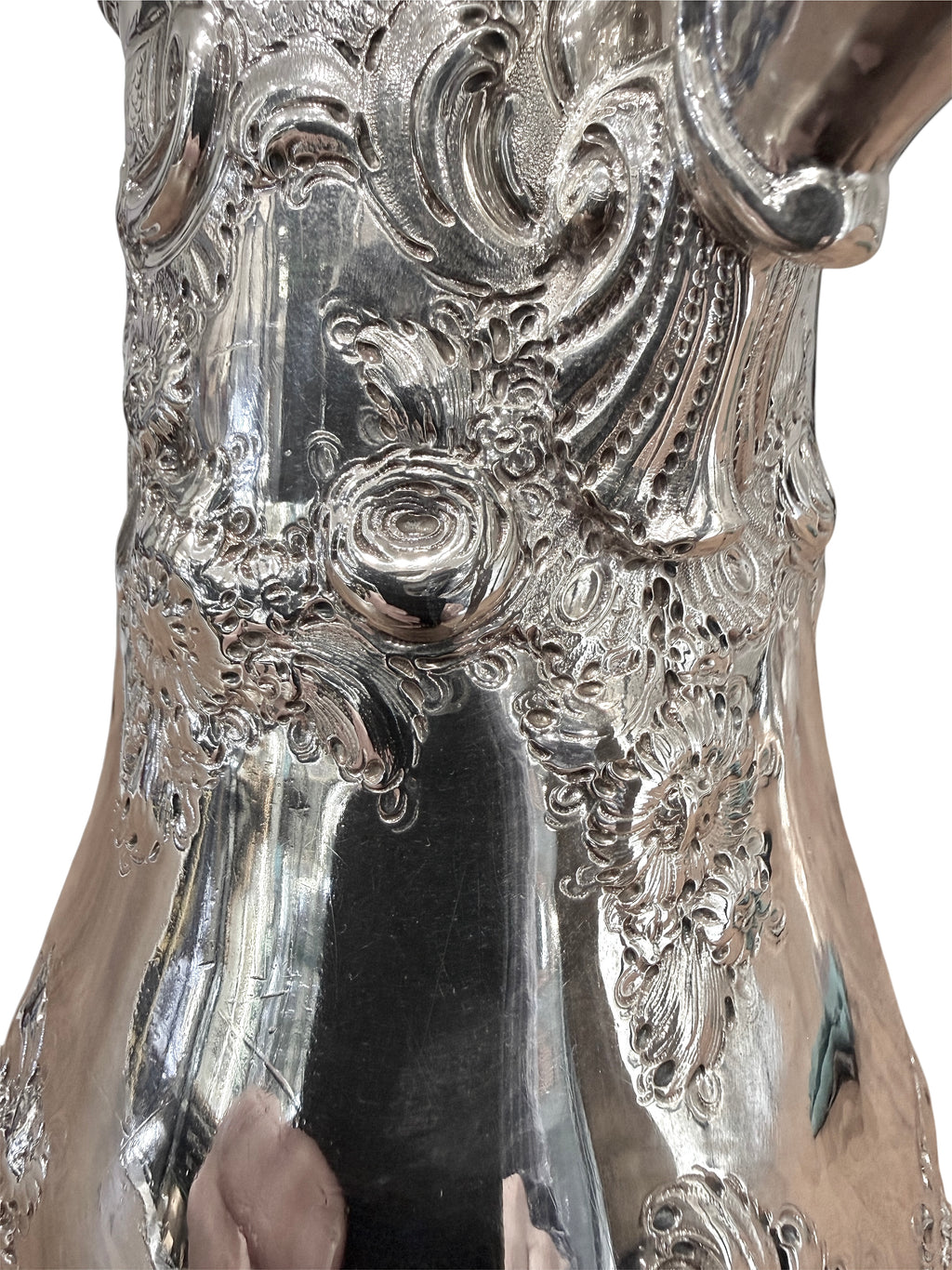 Fine George II Sterling Silver Coffee Pot. London 1751. Benjamin Gignac