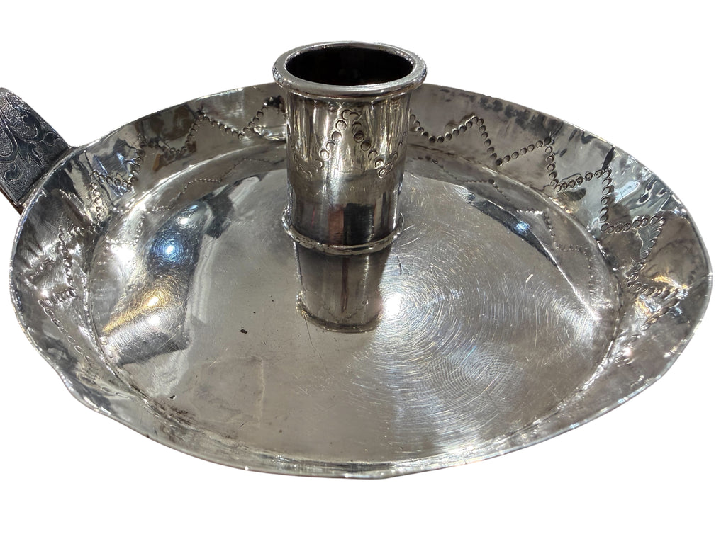 Fine and Rare Britannia Standard Silver Chamberstick. London 1697. Isaac Davenport.
