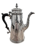 Fine George II Sterling Silver Coffee Pot. London 1738. Thomas Rush, Arms of Greenaway.
