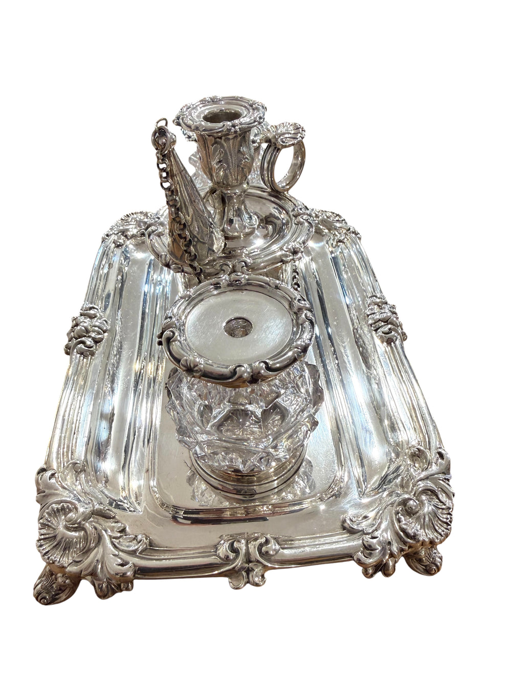 William IV Sterling Silver Standish. London 1843. Edward, Edw Jr., John & William Barnard.