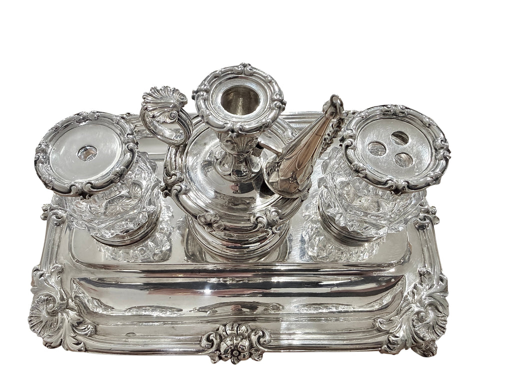 William IV Sterling Silver Standish. London 1843. Edward, Edw Jr., John & William Barnard.