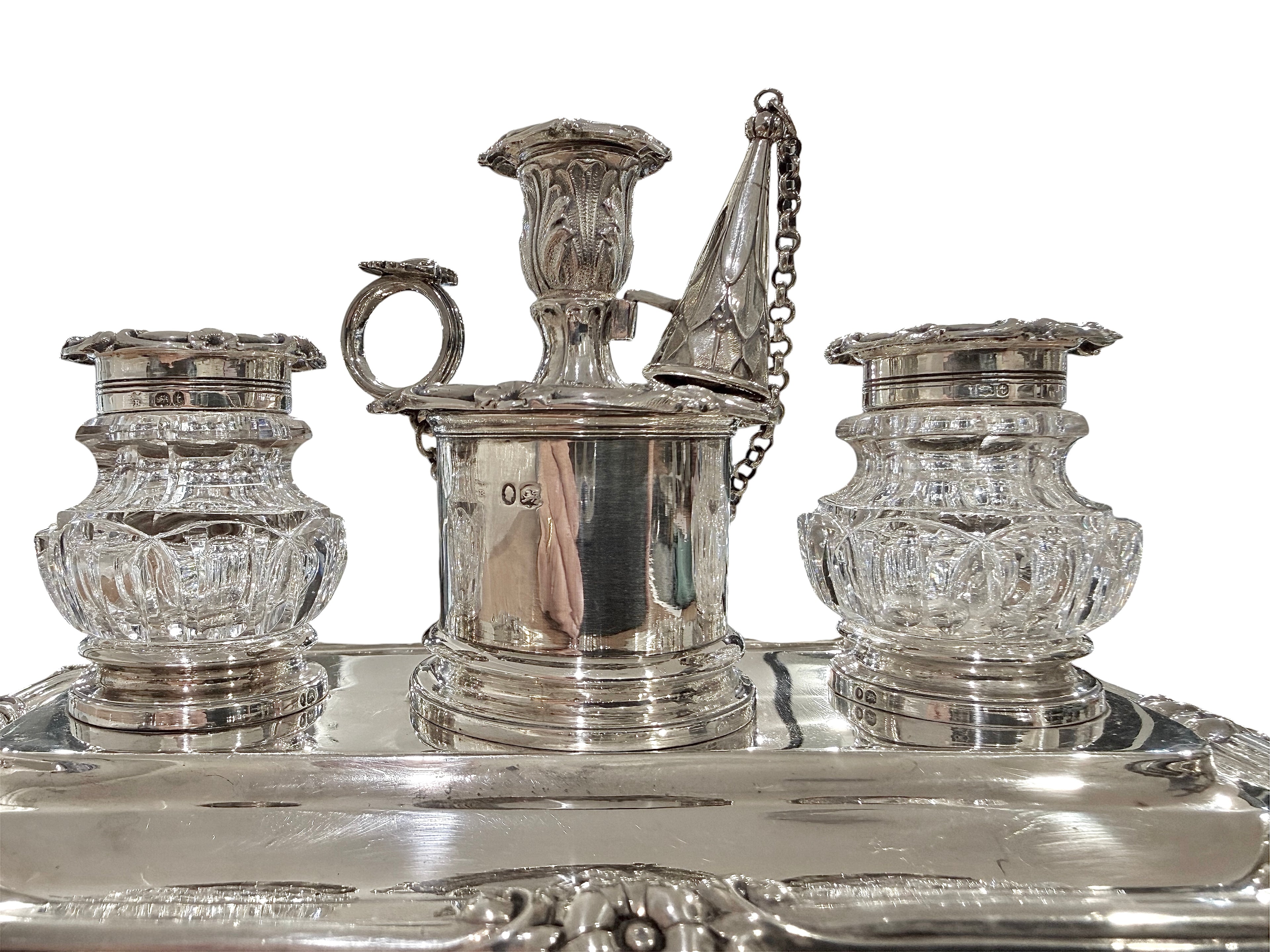 William IV Sterling Silver Standish. London 1843. Edward, Edw Jr., John & William Barnard.