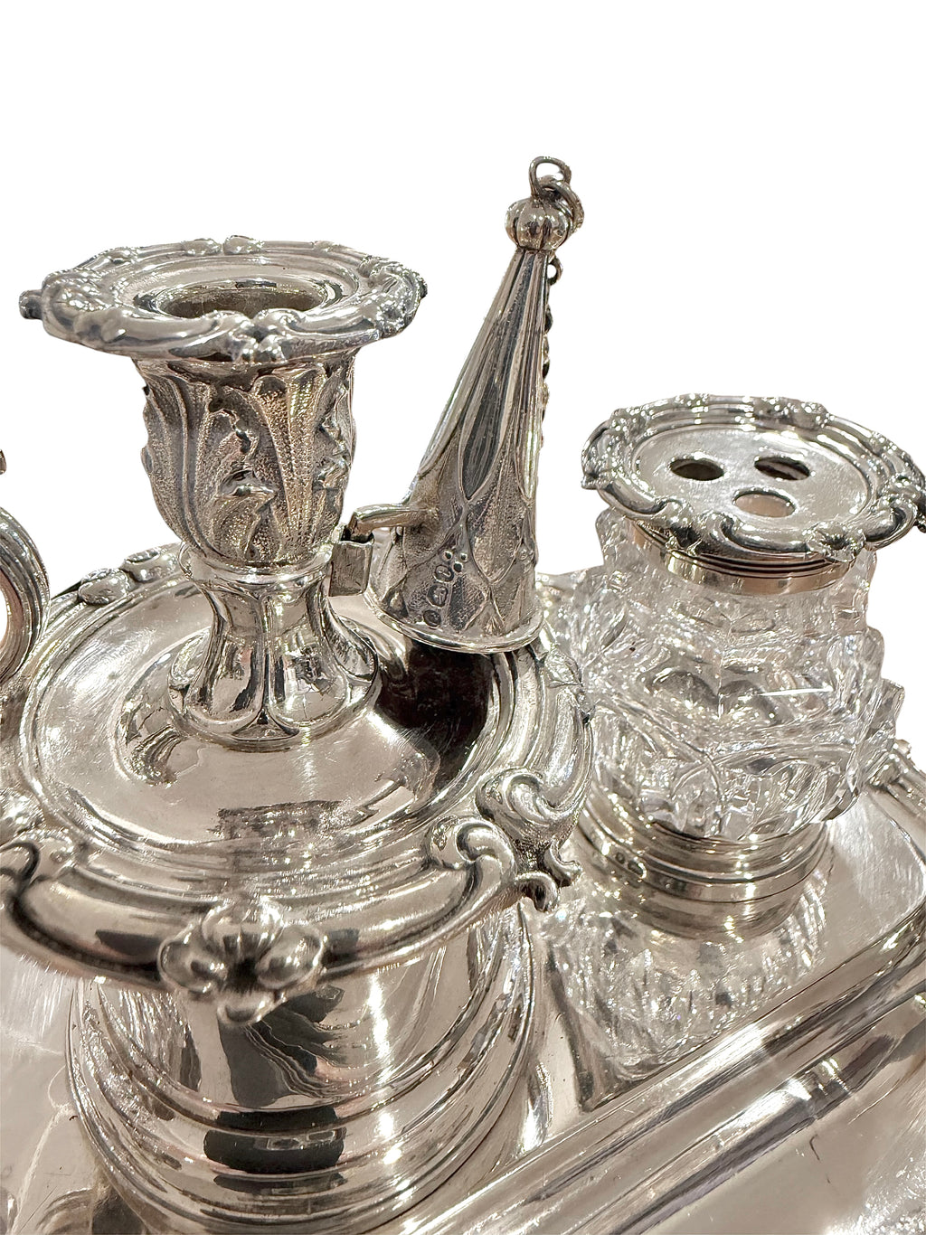 William IV Sterling Silver Standish. London 1843. Edward, Edw Jr., John & William Barnard.
