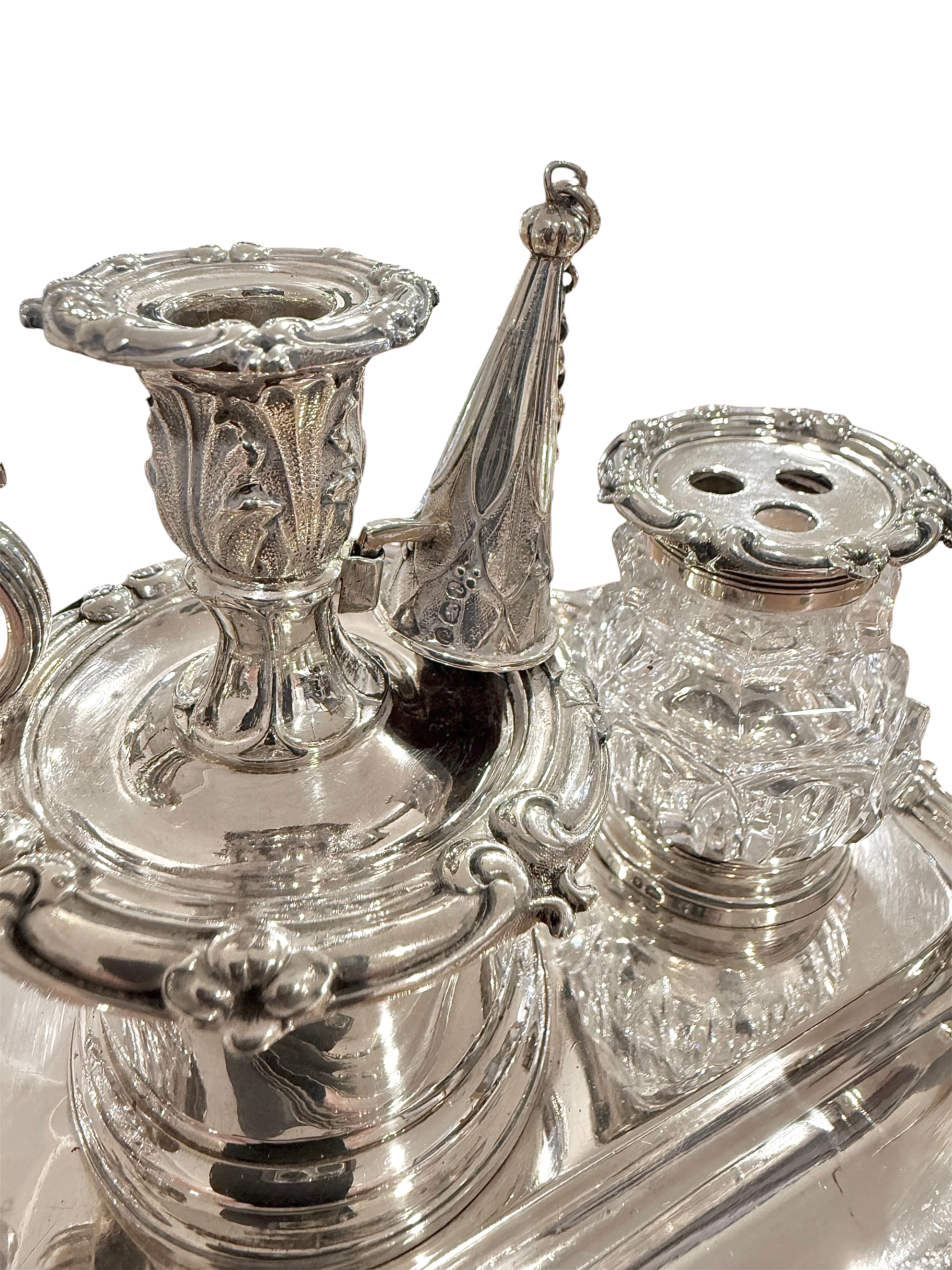 William IV Sterling Silver Standish. London 1843. Edward, Edw Jr., John & William Barnard.